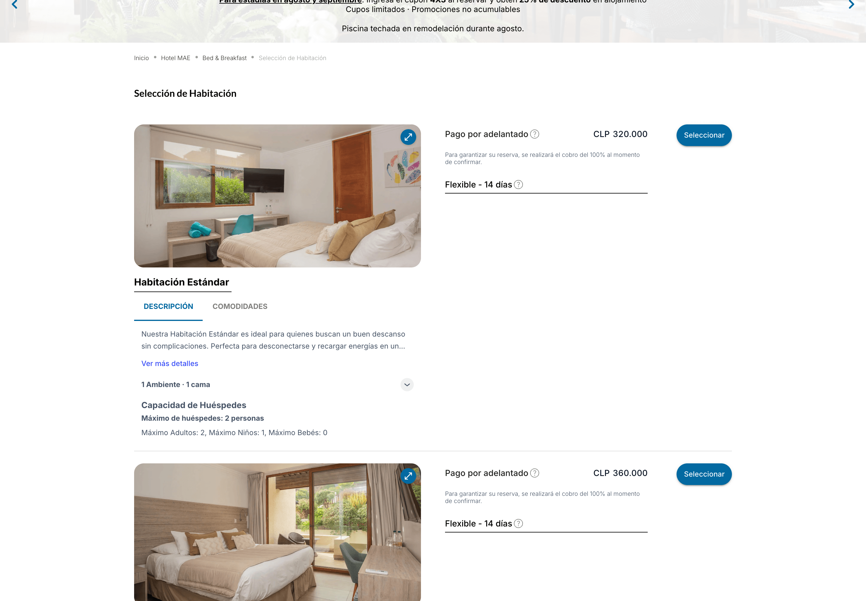 Rooms with photos and details